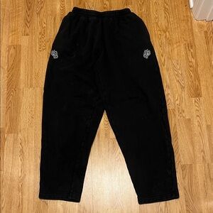 Darc Sport Black Sweatpants with Embroidered Patches